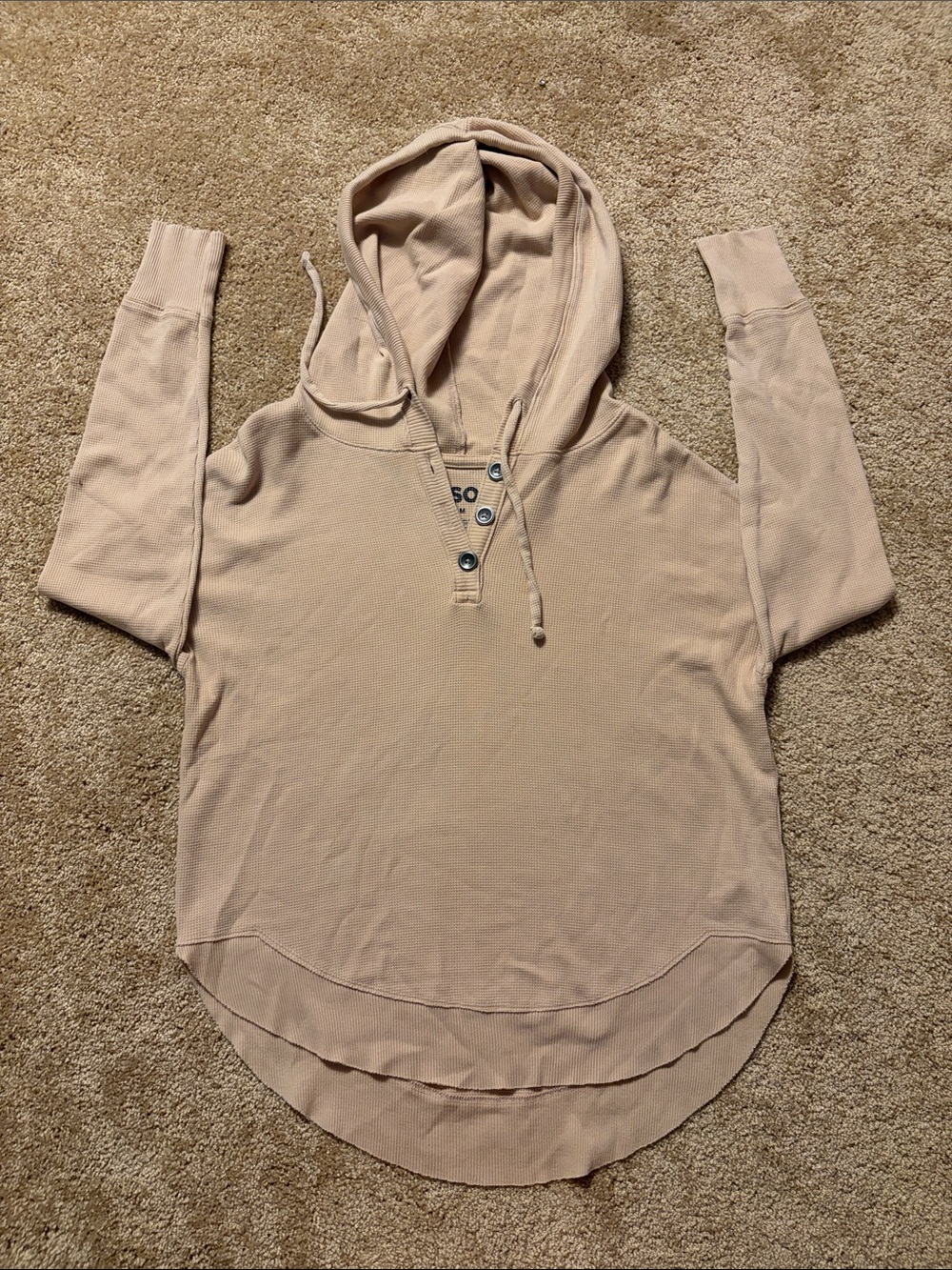 SO Women's Hooded Henley Pullover Top
